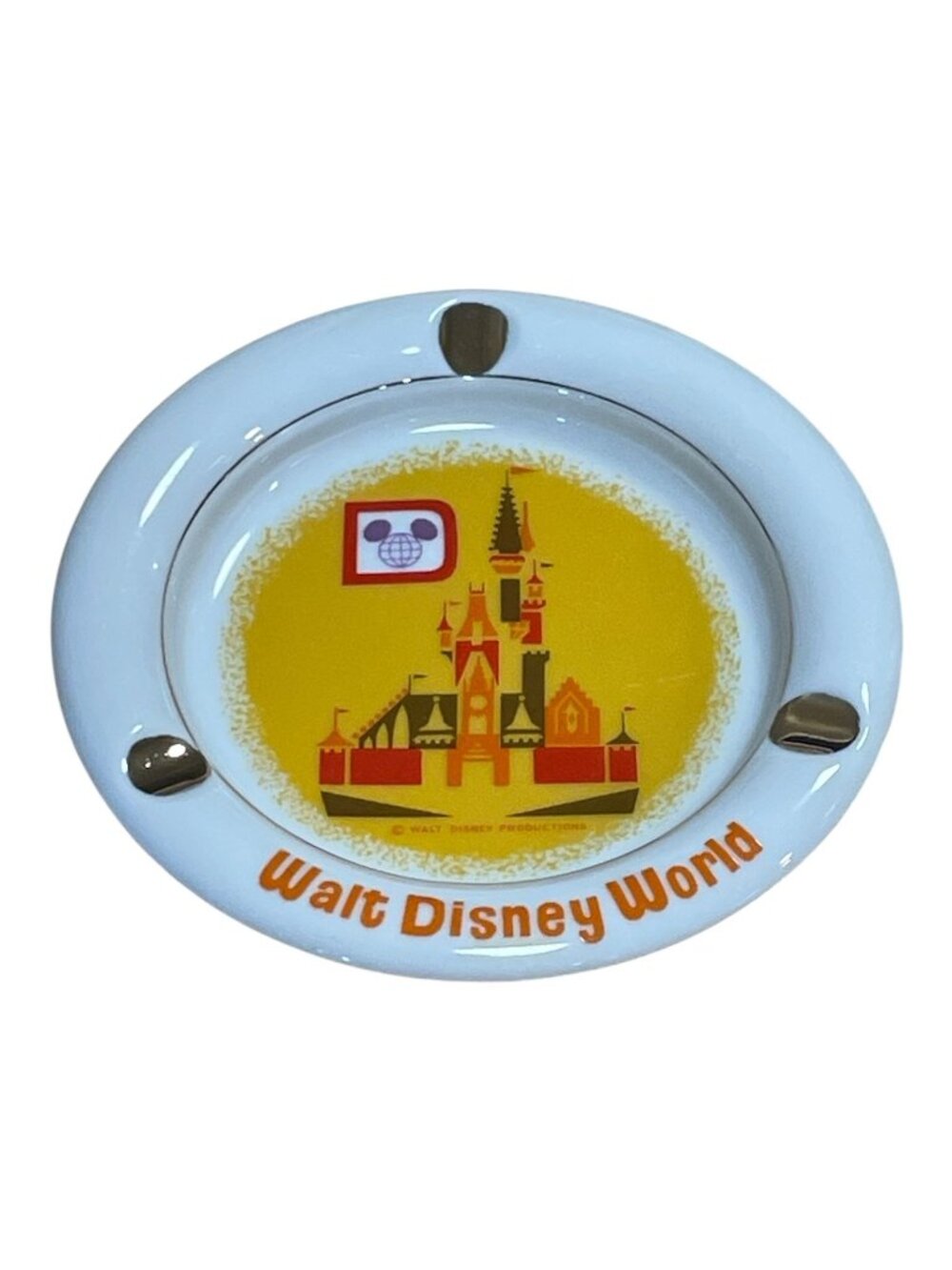 Vintage 1970’s Walt Disney World Mid Century Stylized Cinderella Castle Ash Tray